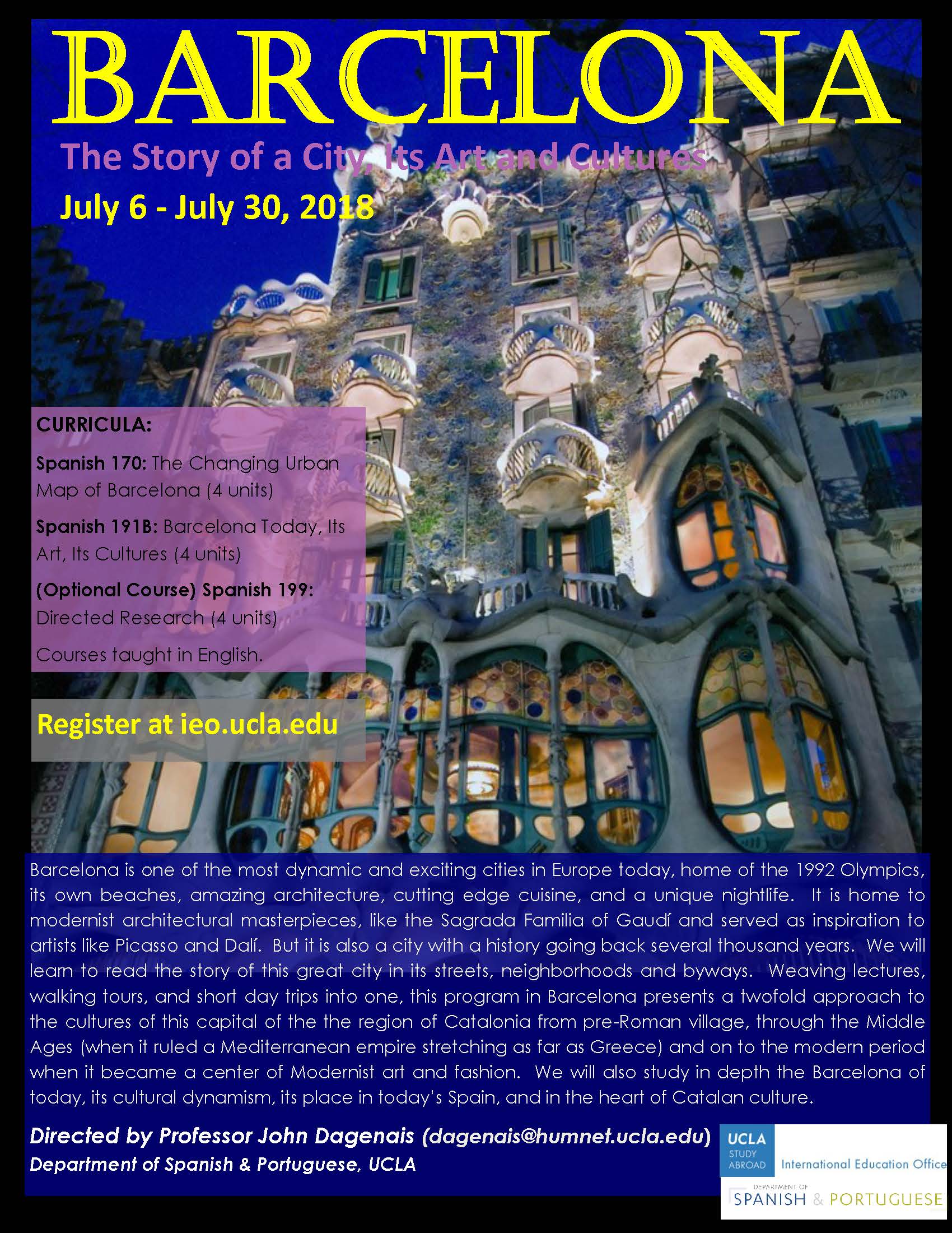 Study Abroad in Barcelona! - Spanish & Department UCLA
